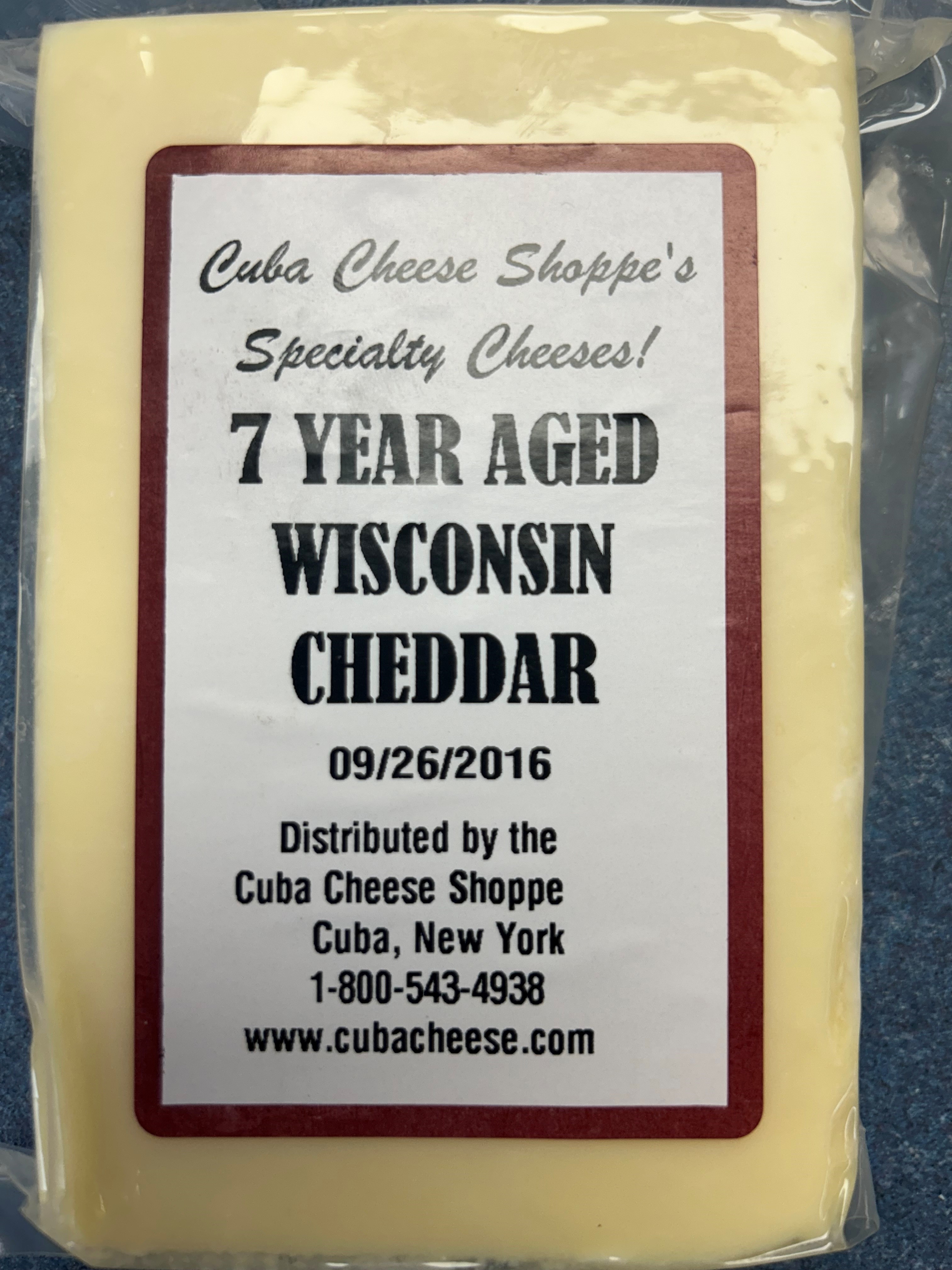 Cuba Cheese Shoppe Inc. 7 Year Aged Wisconsin Cheddar